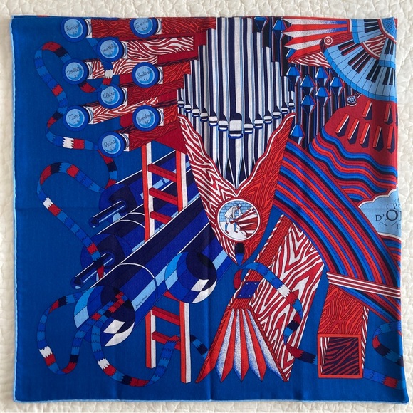 Hermes Point d’Orgue Cashmere Silk Shawl Scarf - Picture 8 of 16